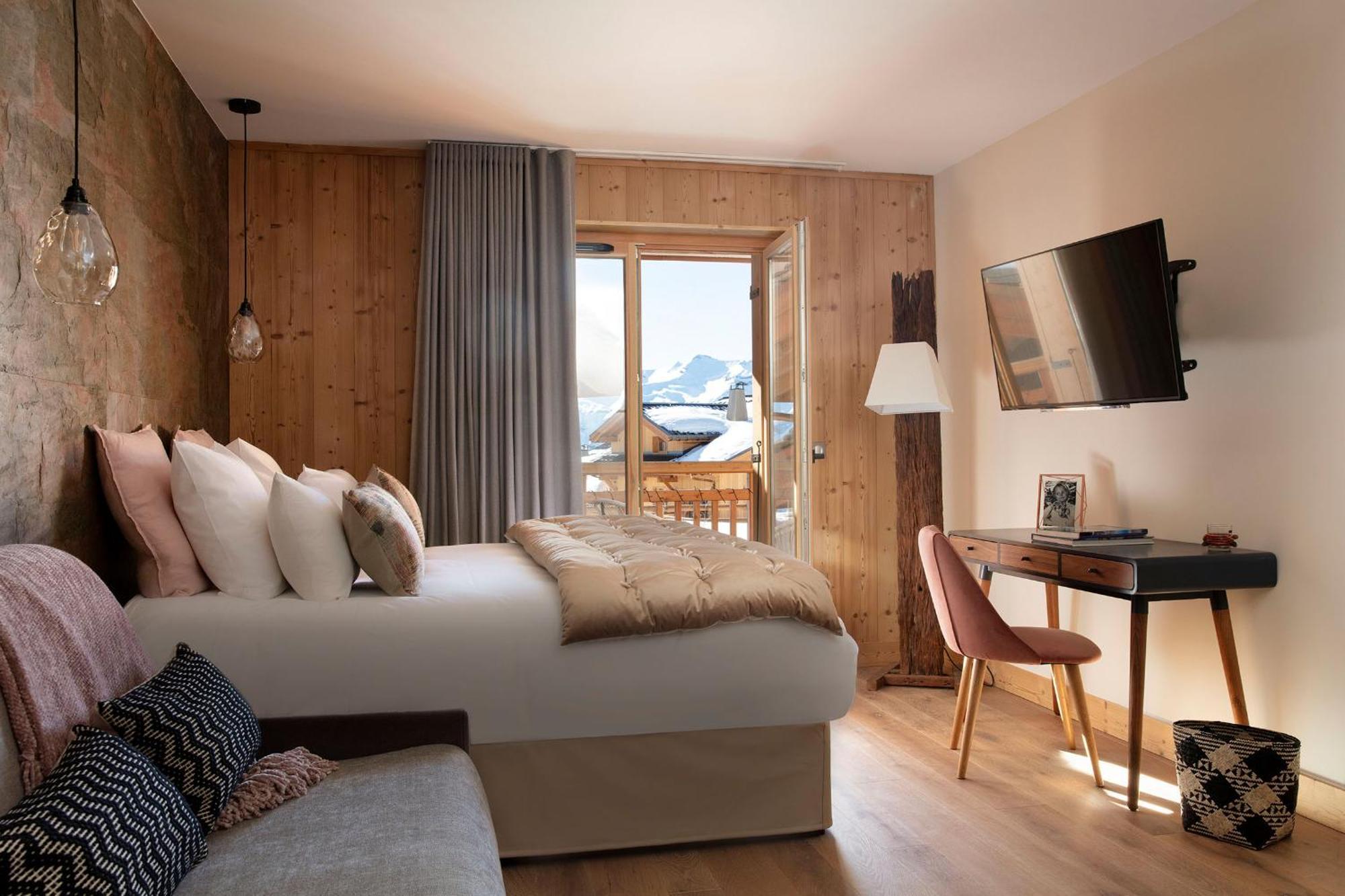 Grandes Rousses Hotel & Spa Alpe d'Huez Exterior foto A room at the hotel